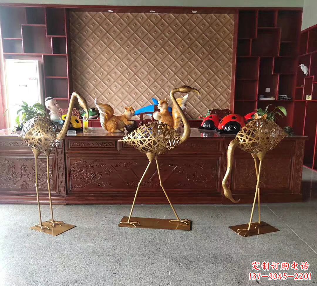 合肥不锈钢火烈鸟雕塑——熠熠生辉