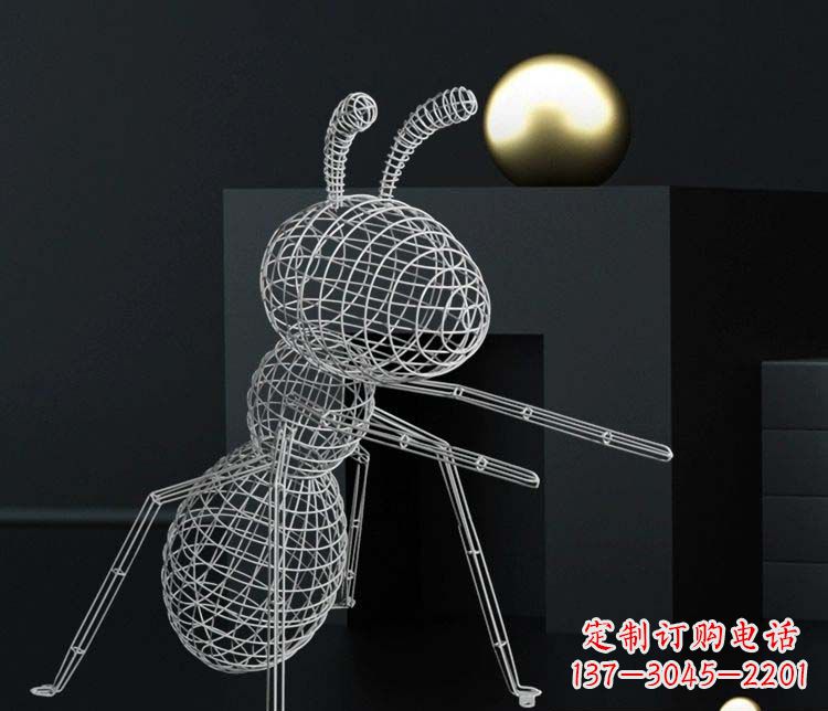 合肥不锈钢镂空蚂蚁雕塑艺术与科技的结合