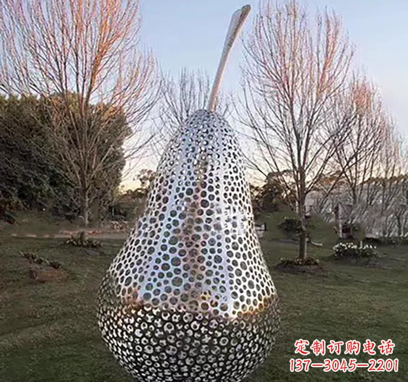 合肥不锈钢镂空水果雕塑精美绝伦