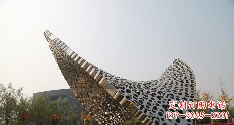 合肥不锈钢镂空字母遮阳亭子广场雕塑