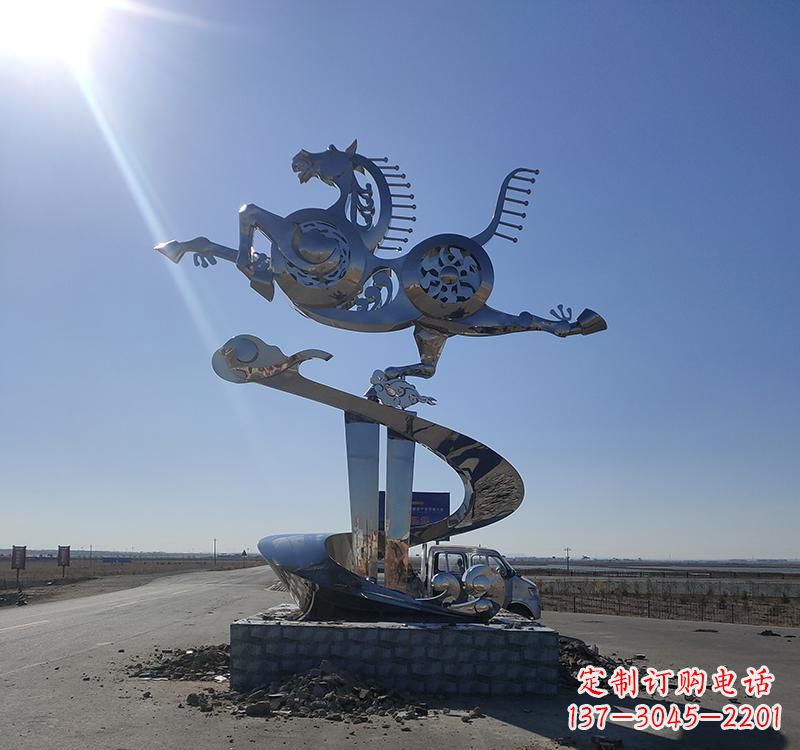 合肥不锈钢马踏飞燕城市雕塑