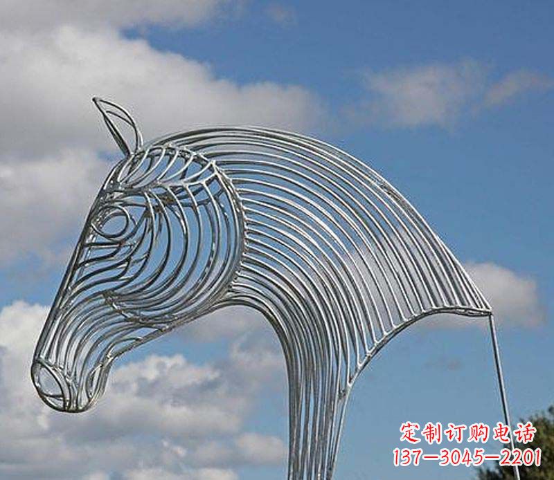 合肥不锈钢马头抽象雕塑