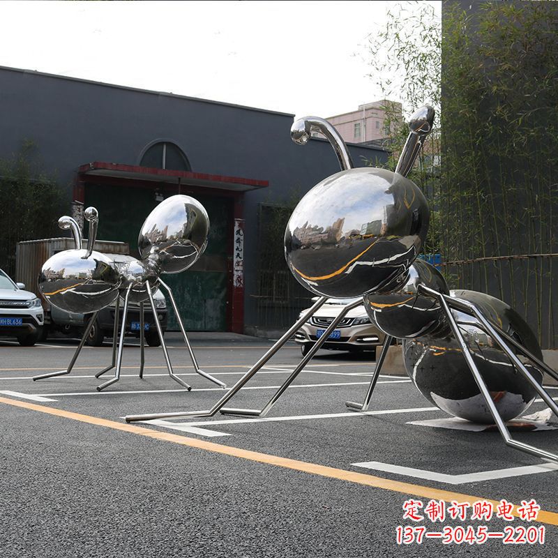 合肥不锈钢蚂蚁城市街道雕塑摆件