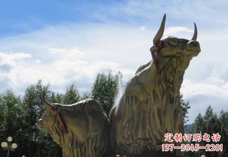 合肥不锈钢牦牛雕塑