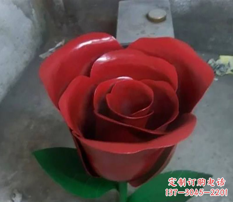 合肥不锈钢玫瑰花雕塑
