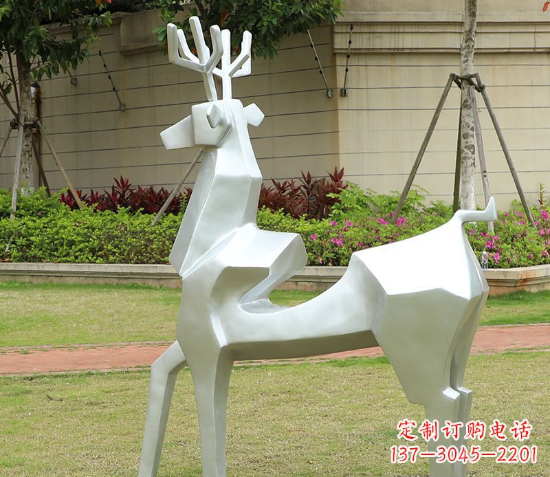 合肥不锈钢美陈动物鹿 