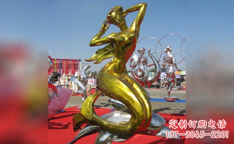 合肥不锈钢美人鱼雕塑