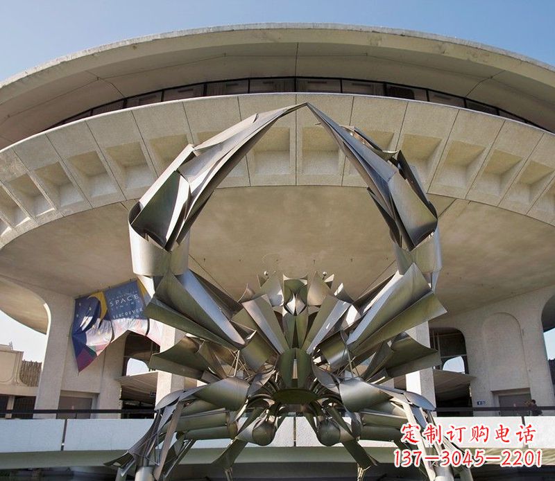 合肥不锈钢螃蟹雕塑户外