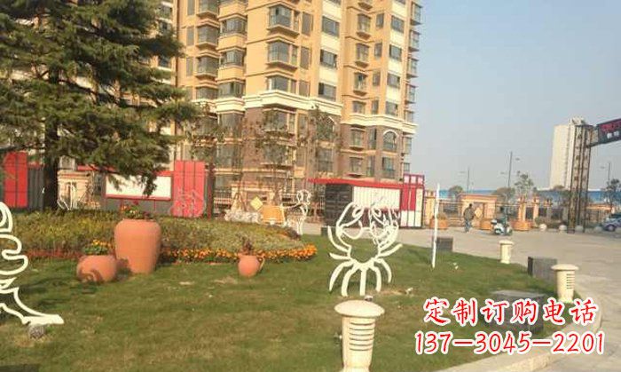合肥不锈钢螃蟹动物雕塑