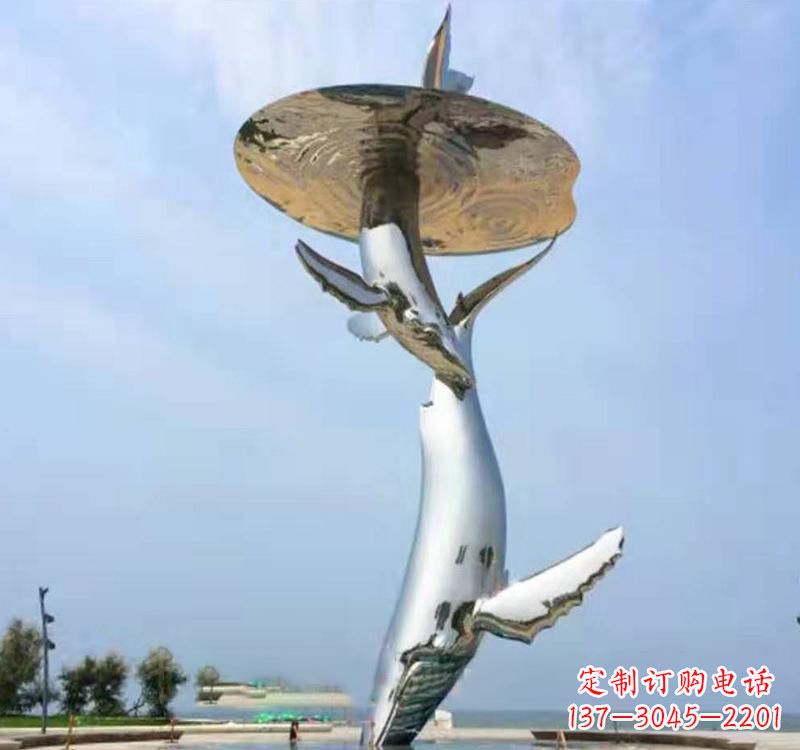 合肥不锈钢海豚雕塑精美的艺术品