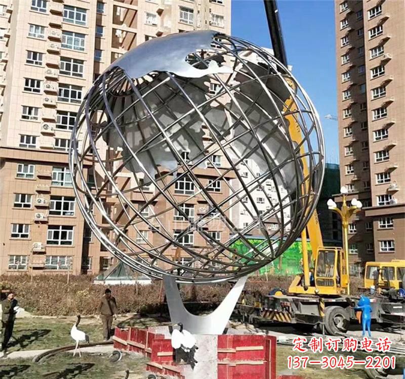 合肥不锈钢喷泉地球仪雕塑