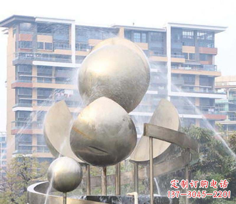 合肥不锈钢喷泉雕塑1