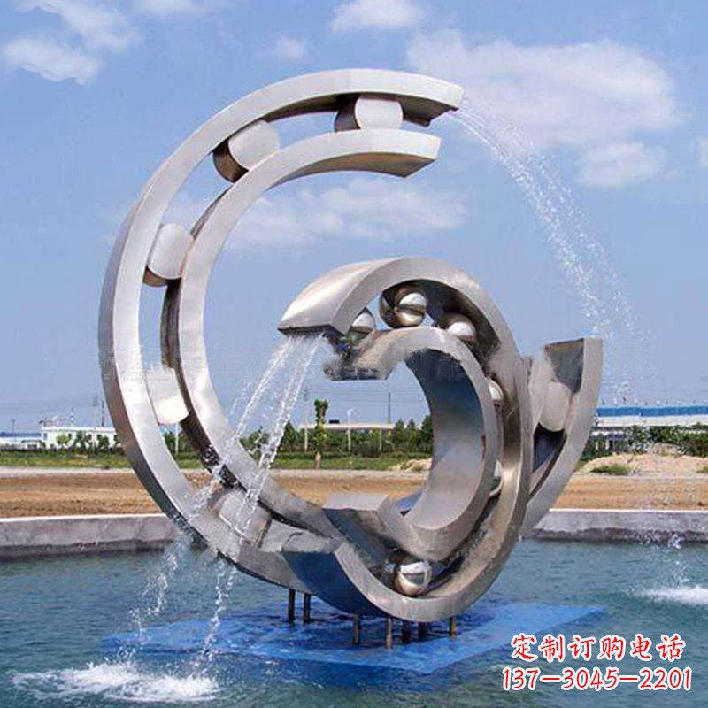 合肥不锈钢喷水雕塑-园林水景喷泉景观雕塑