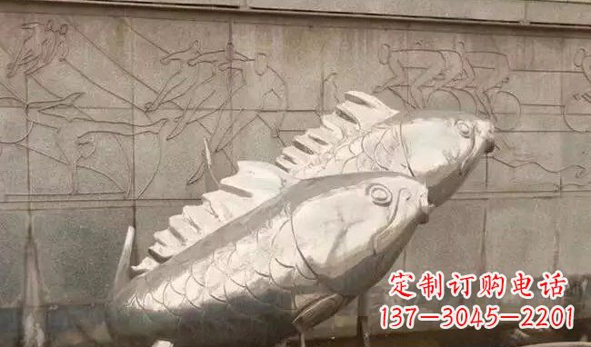 合肥不锈钢喷泉鱼雕塑