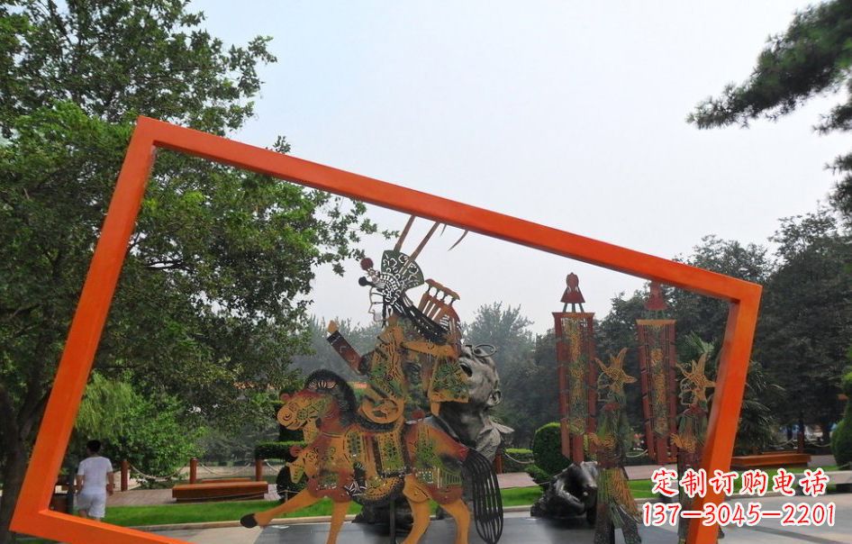 合肥不锈钢皮影戏景观雕塑