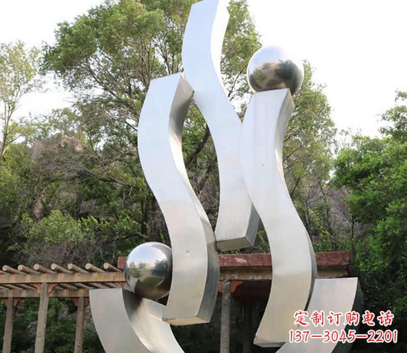 合肥不锈钢飘带小区景观
