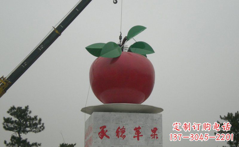合肥精致不锈钢苹果雕塑
