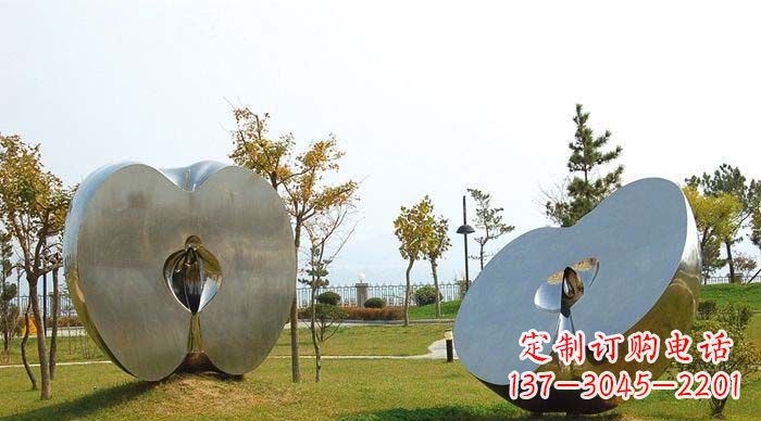 合肥不锈钢苹果雕塑象征新生活的精神