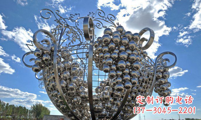 合肥不锈钢葡萄丰收雕塑