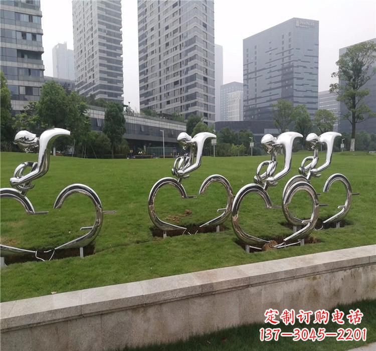 合肥不锈钢骑自行车雕塑