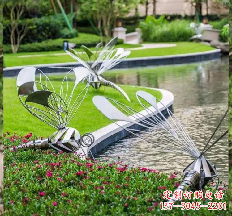 合肥不锈钢蜻蜓一件完美的动物雕塑