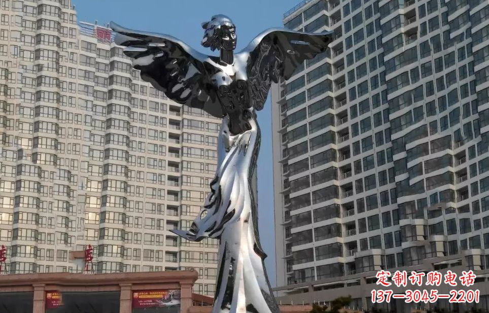 合肥不锈钢天使雕塑传递着美丽与希望