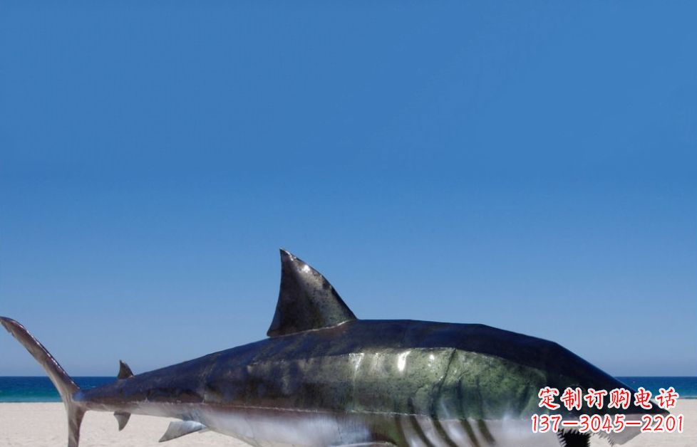 合肥不锈钢鲨鱼海边动物雕塑
