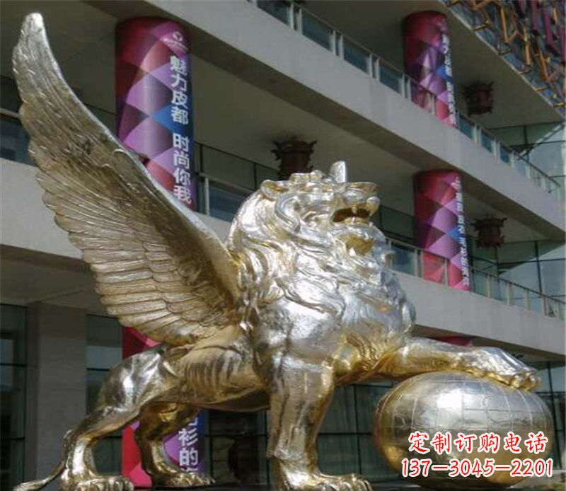 合肥不锈钢狮子雕塑象征力量与美