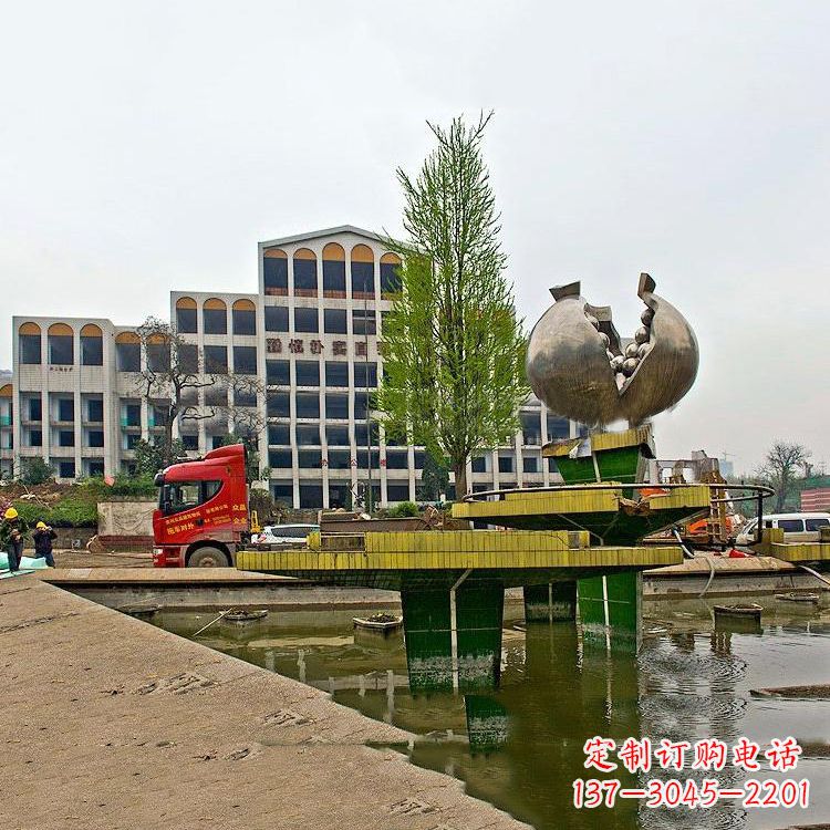 合肥不锈钢石榴景观雕塑美丽的艺术之旅