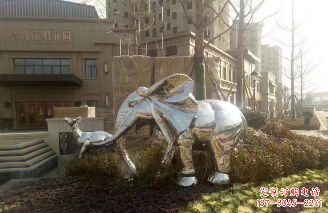合肥不锈钢大象雕塑——美轮美奂的艺术精品