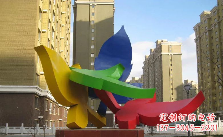 合肥不锈钢树叶景观雕塑