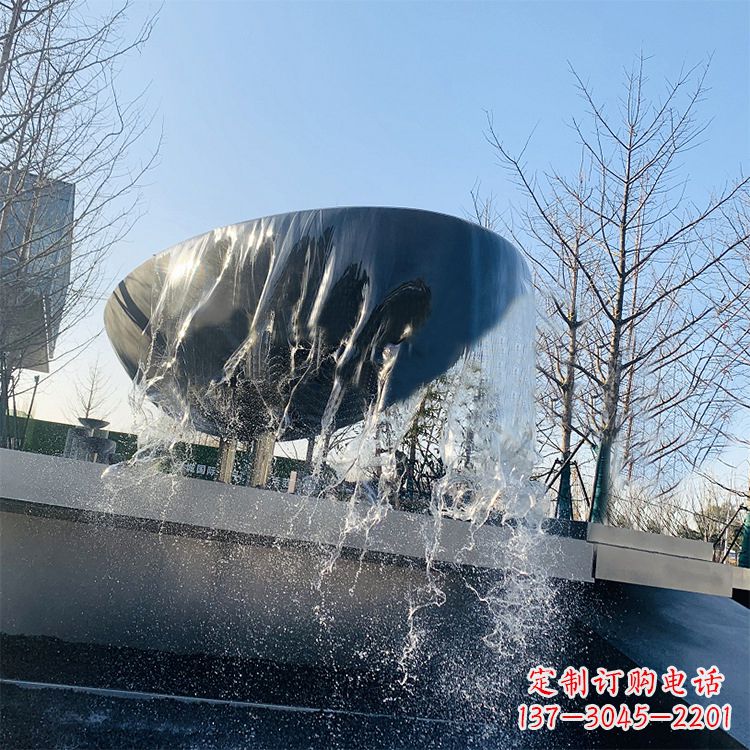 合肥不锈钢水钵瀑布喷泉雕塑艺术与美感的完美结合
