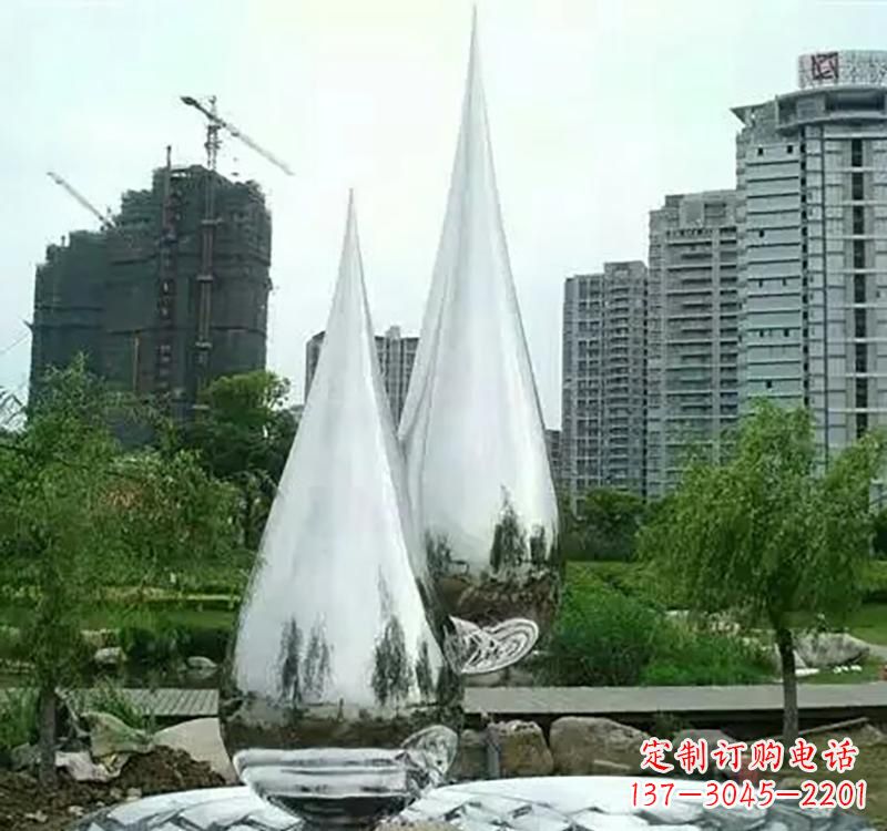 合肥不锈钢水滴拱门雕塑