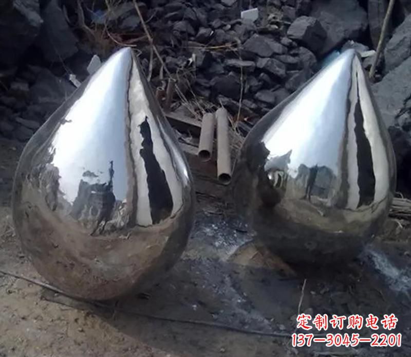 合肥不锈钢水滴雕塑美丽绽放