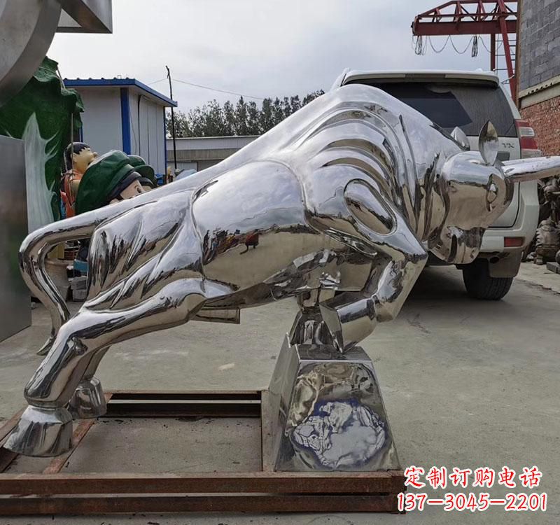 合肥不锈钢拓荒牛雕塑