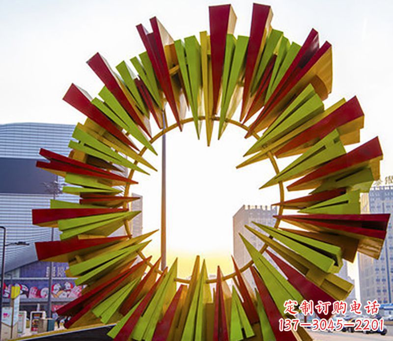 合肥不锈钢太阳花广场景观雕塑