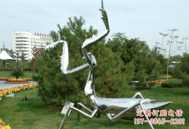 合肥不锈钢螳螂雕塑艺术的精美结晶