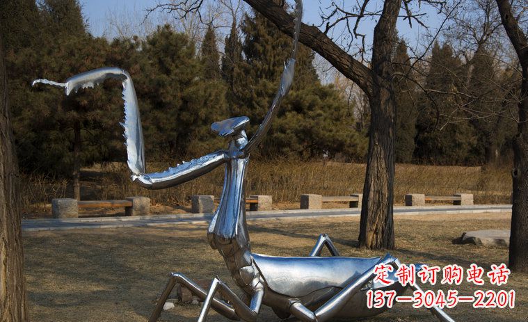 合肥不锈钢螳螂园林景观雕塑