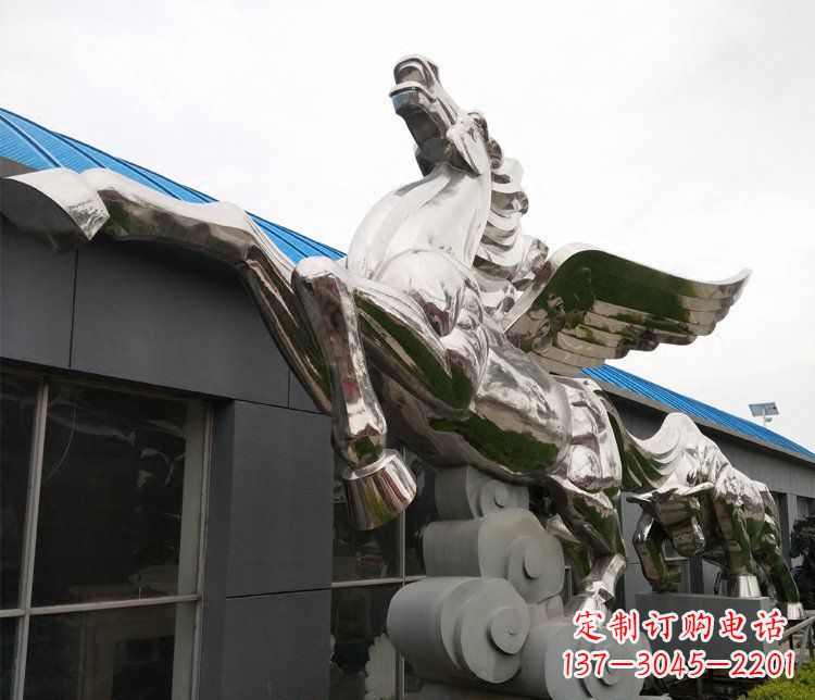 合肥不锈钢腾云的飞马城市雕塑