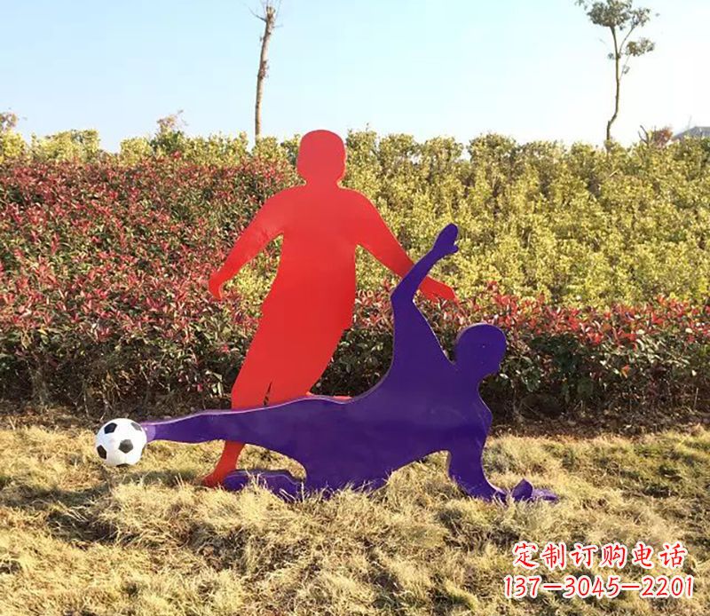 合肥不锈钢踢足球广场雕塑