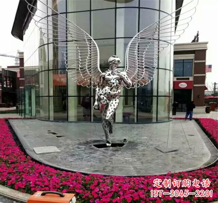 合肥不锈钢天使雕塑传递着爱的美丽