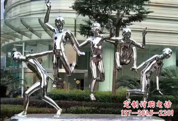 合肥勇敢跳跃的儿童雕塑