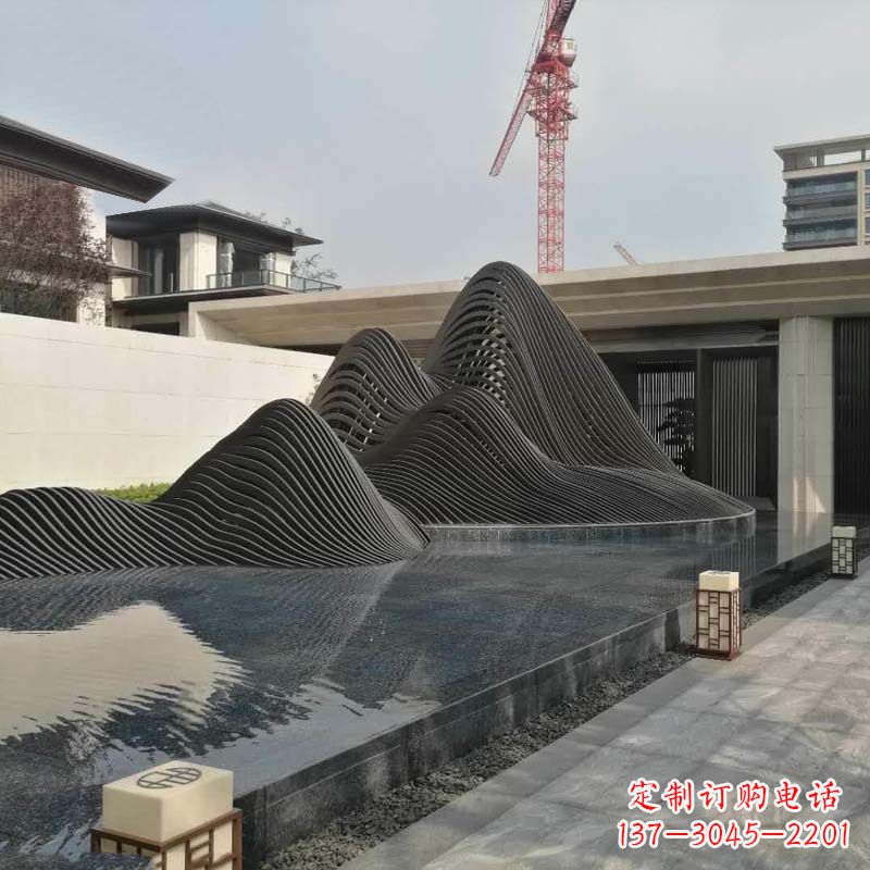 合肥不锈钢铁艺假山艺术性的美化