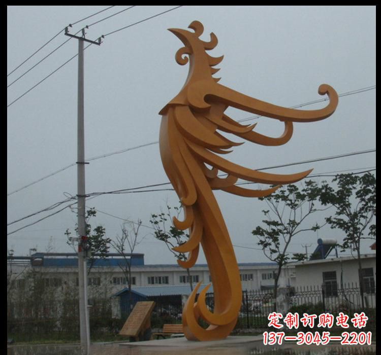 合肥不锈钢凤凰雕塑抽象艺术的精美杰作