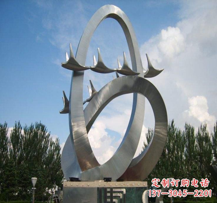 合肥大雁飞翔——不锈钢现代大雁雕塑