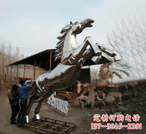 合肥不锈钢现代动物马雕塑