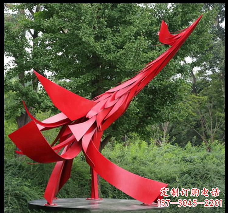 合肥不锈钢现代动物凤凰雕塑