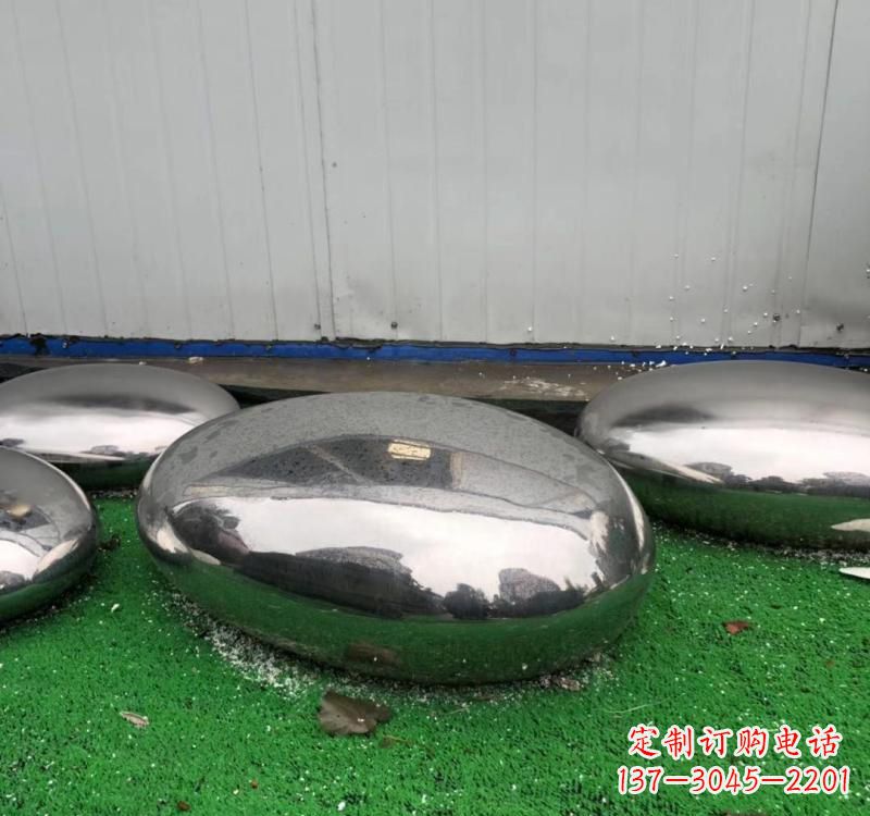 合肥不锈钢现代艺术鹅卵石雕塑