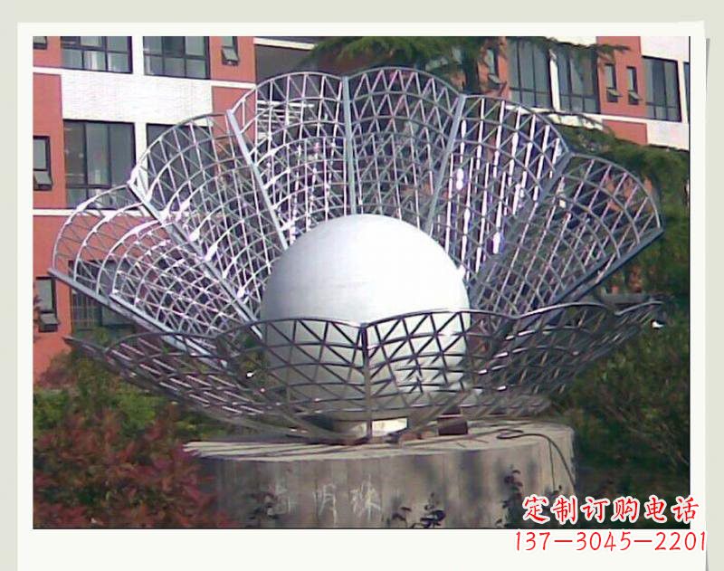 合肥不锈钢小区贝壳珍珠雕塑