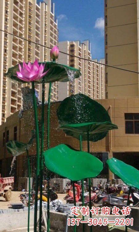 合肥不锈钢小区彩色莲花雕塑